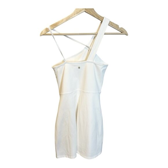 Spiritual Gangster Kaci Asymmetric Active Dress Small White Biker Shorts NWT - Picture 5 of 13